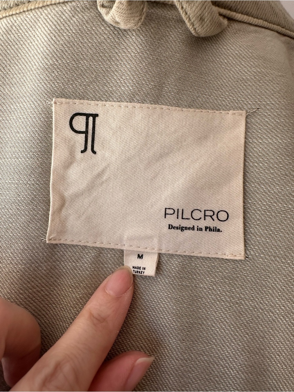 PILCRO ANTHROPOLOGIE Tidal Moto Utility Jacket Cropped Sage Green Tan Sz Medium - Picture 11 of 16